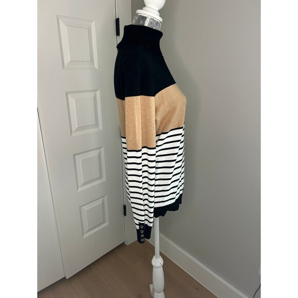 Tommy Hilfiger Sweater Stripe Turtleneck Women’s Medium M - Picture 2 of 10